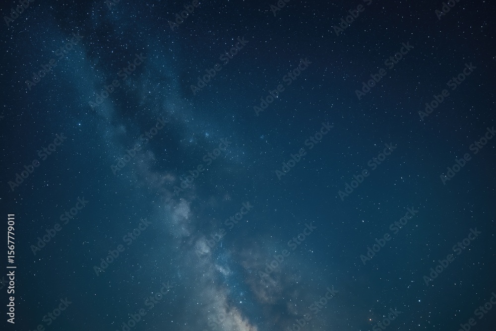 Fototapeta premium Star-filled night sky with a glowing Milky Way across the cosmos