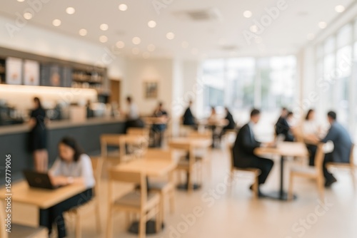 Fuzzy photo of a cozy cafe scene