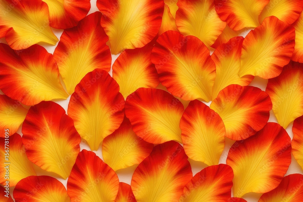Obraz premium Close-up of vibrant red and yellow gladiolus petals with a blurred background, emphasizing detailed macro view and symbolic meanings of remembrance, love, and accuracy.