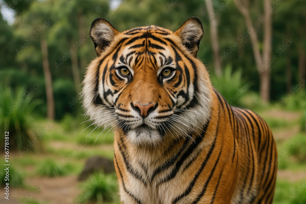 Indigenous Sumatran tiger at a wildlife sanctuary in Australia Indigenous Sumatran tiger at a wildlife sanctuary in Australia
