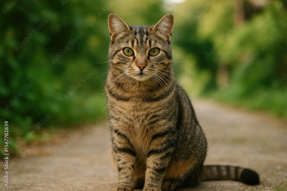 Feral feline roaming outdoors Feral feline roaming outdoors