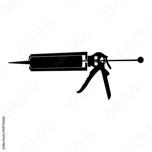 caulk gun silhouette icon