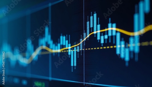 Wallpaper Mural Financial Chart with Data Trends and Analysis Torontodigital.ca