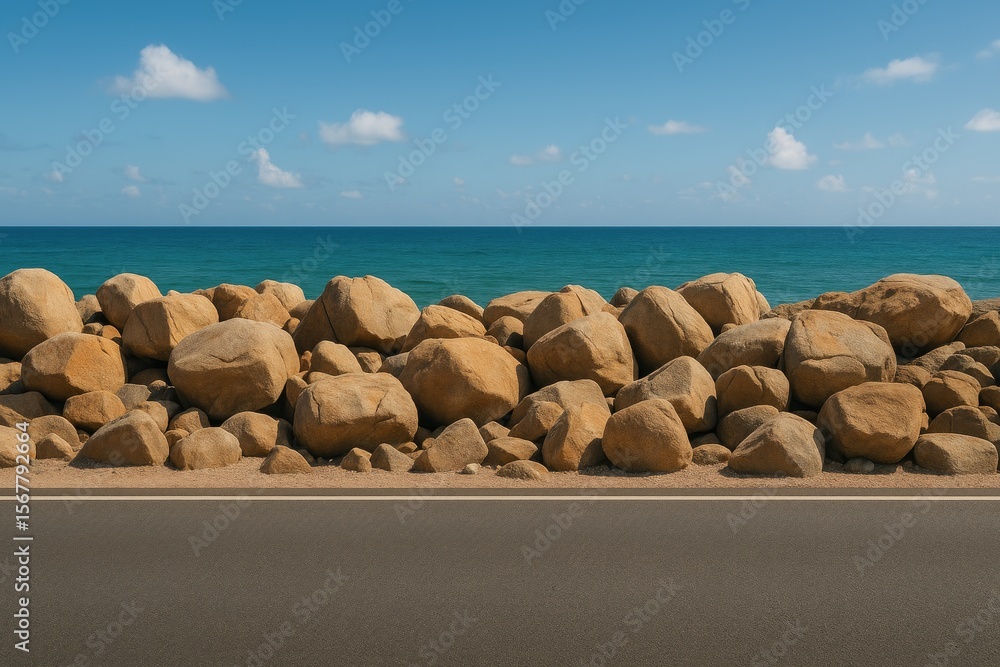 Obraz premium Using Highway Rocks as Ideal Backgrounds for Designs