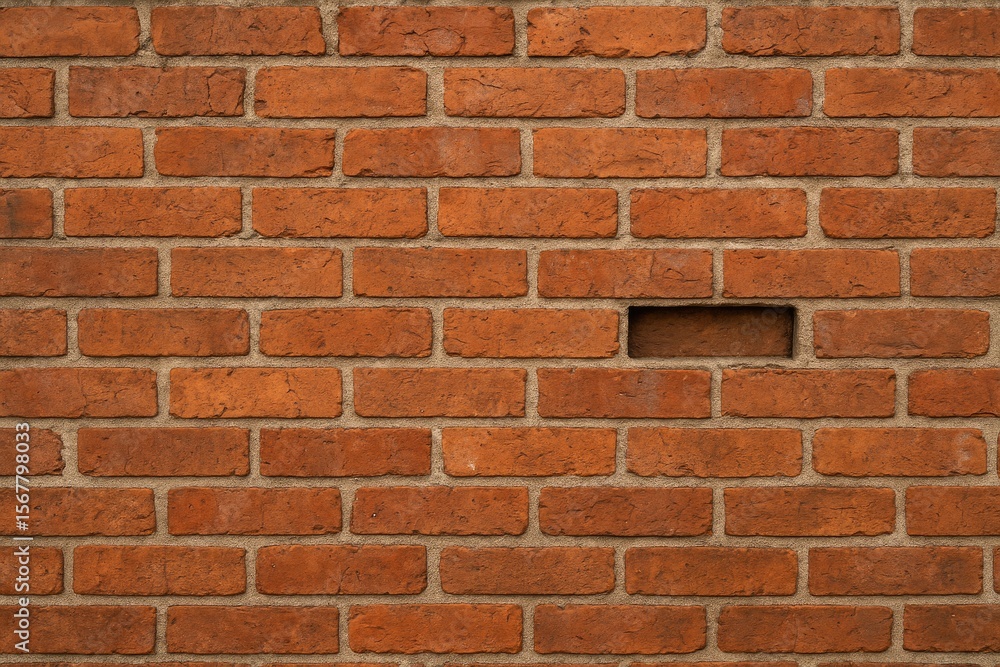 Damaged brick wall with gaps in the masonry Damaged brick wall with gaps in the masonry