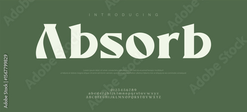 Absorb Modern urban alphabet fonts. Typography sport, simple, technology, fashion, digital, future creative logo font.