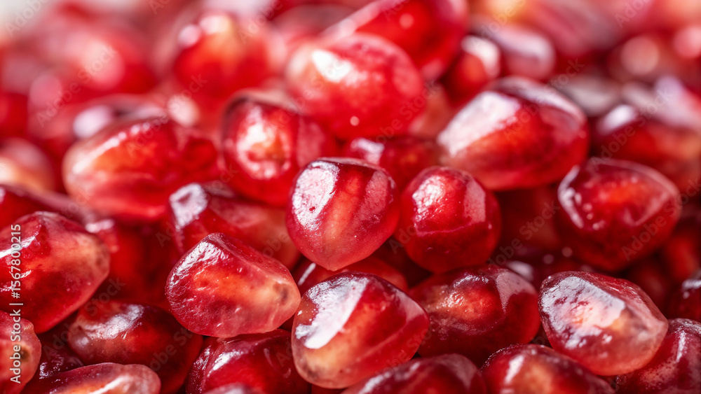 Close-up of Bright Shiny Pomegranate Seeds for Food Blogs, Healthy Eating Websites, Nutrition Articles, and Culinary Content Close-up of Bright Shiny Pomegranate Seeds for Food Blogs, Healthy Eating Websites, Nutrition Articles, and Culinary Content