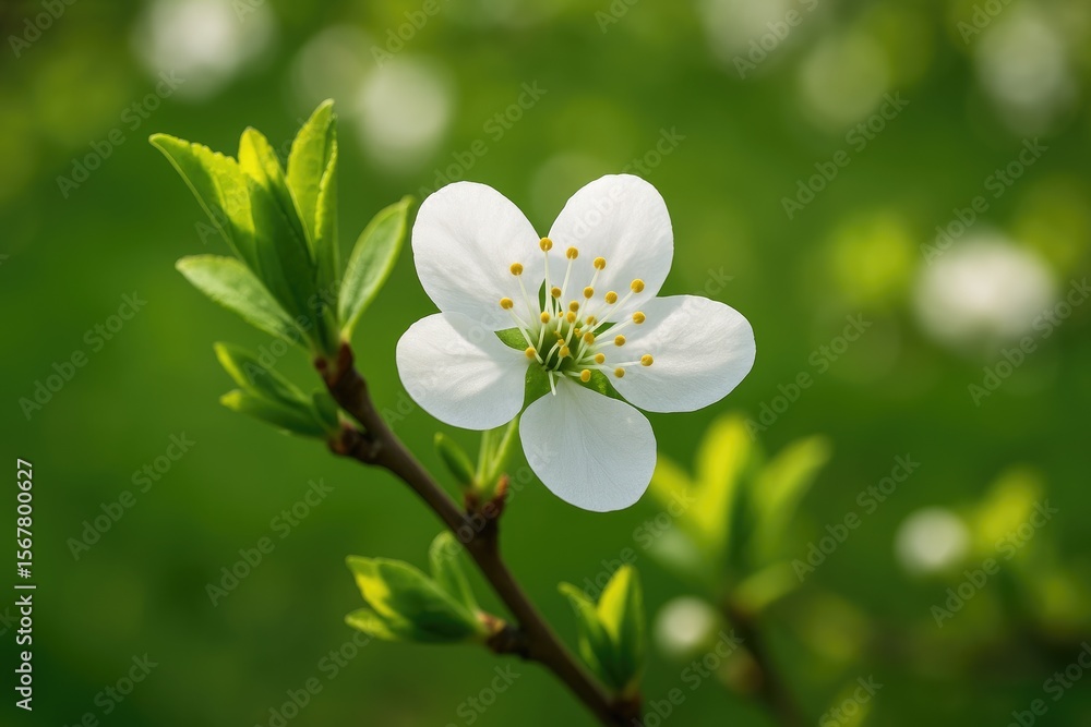 Fototapeta premium Springtime tree blossoms blooming fully