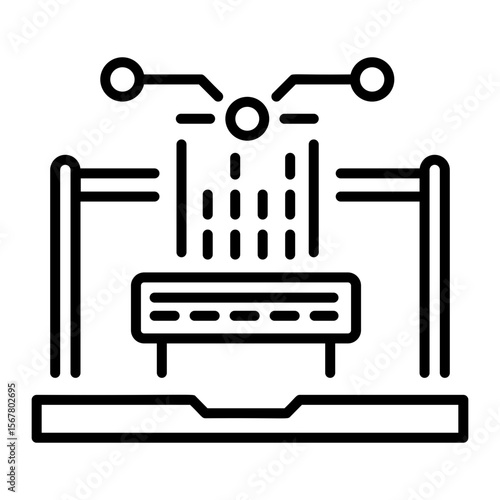 A line style icon showing smart loom