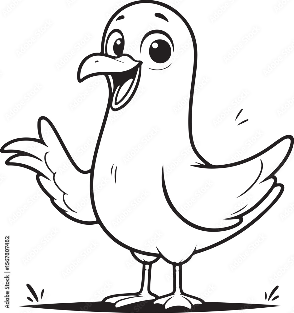 Vector cartoon bird and eagle illustration in farm animal style Vector cartoon bird and eagle illustration in farm animal style