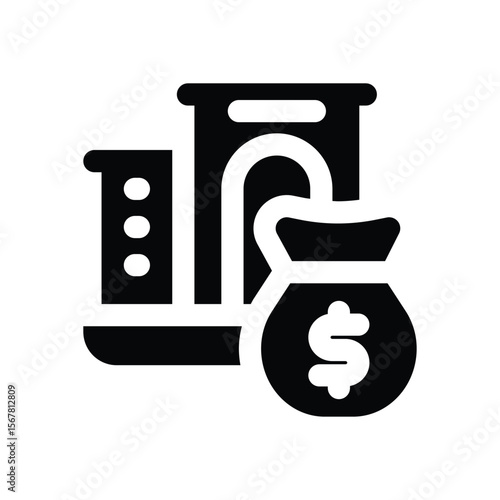 venture capital glyph icon. Strong and solid vector icon for websites, mobile interfaces, presentations, and visual branding. High quality and easy to edit.