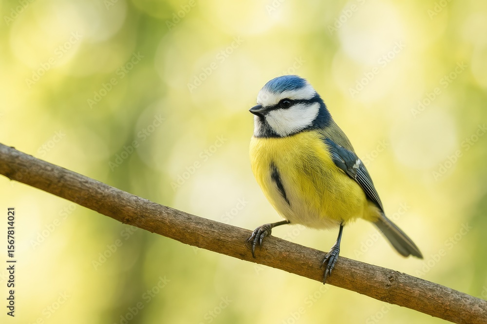 Obraz premium Lovely tiny bird perched on a tree limb