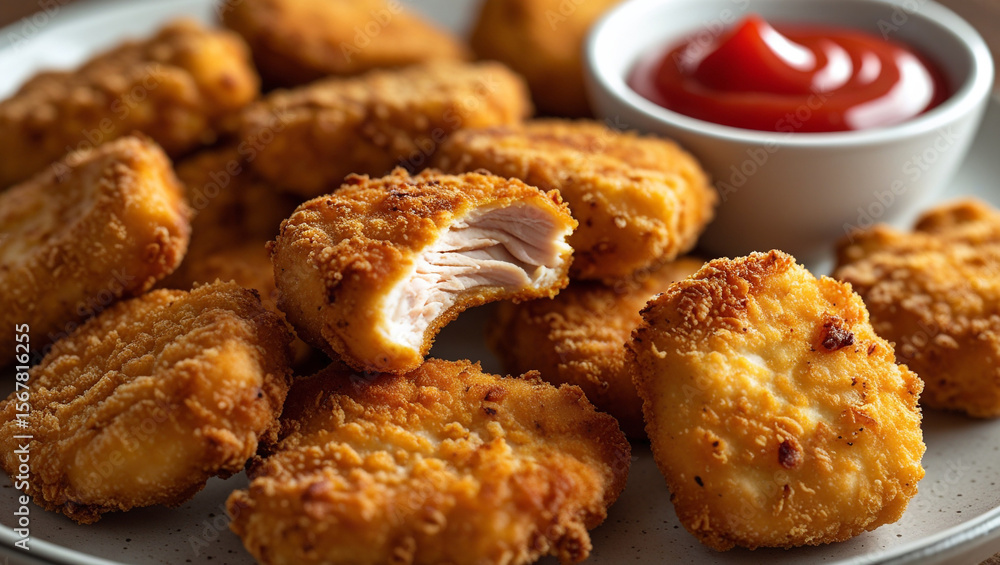 Delicious Fried chicken nuggets Delicious Fried chicken nuggets