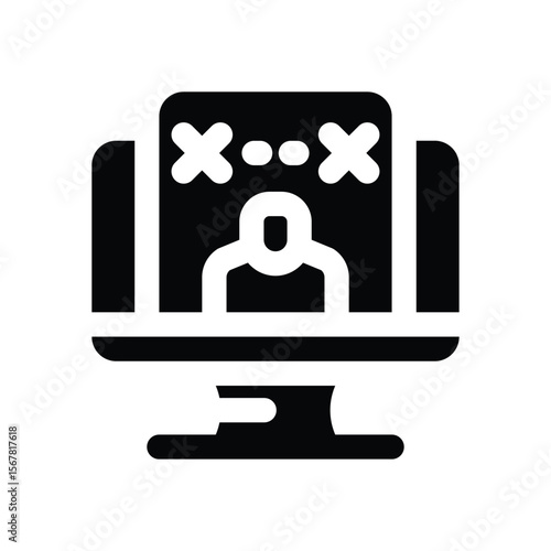 login glyph icon. Strong and solid vector icon for websites, mobile interfaces, presentations, and visual branding. High quality and easy to edit.