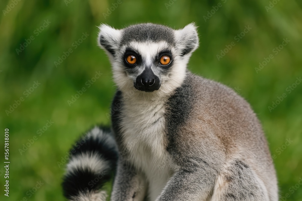 Obraz premium Monochrome Lemur Catta - Lemurs in Black and White