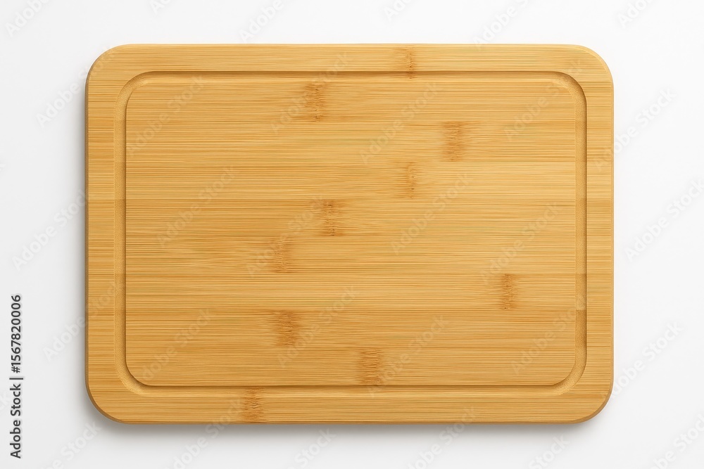 White background with a bamboo chopping board White background with a bamboo chopping board
