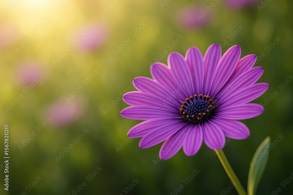 Obraz premium Stunning close-up of a vibrant purple blossom in nature