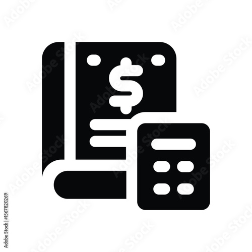 ledger glyph icon. Strong and solid vector icon for websites, mobile interfaces, presentations, and visual branding. High quality and easy to edit.