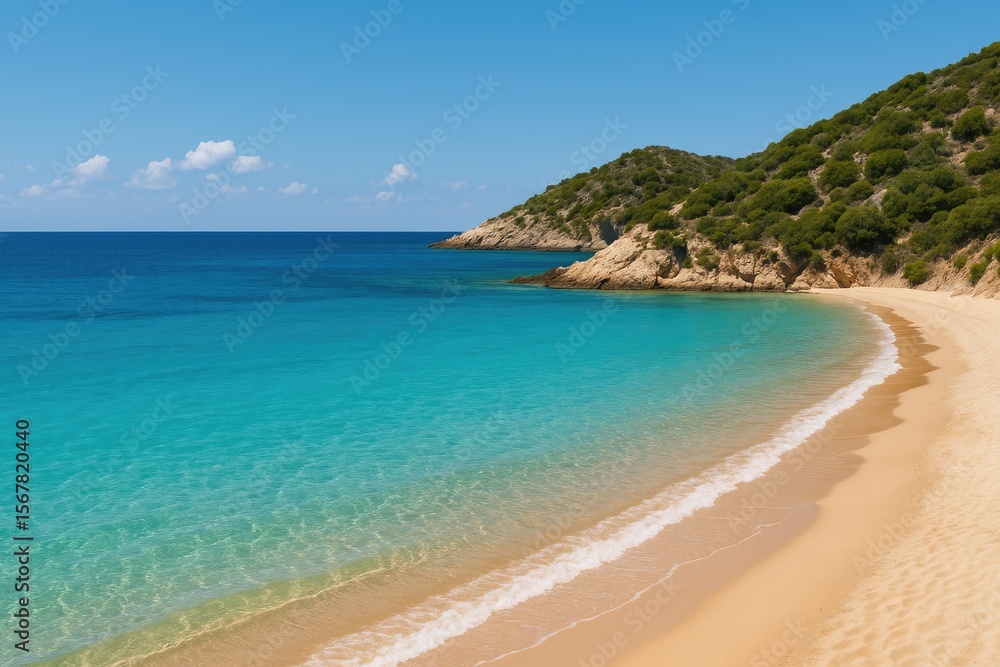 Stunning seaside scenery with sandy shores Stunning seaside scenery with sandy shores