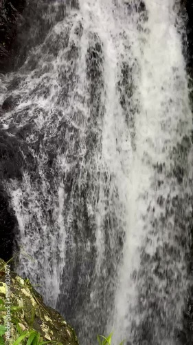 Waterfalls Flowing Through Rocky Landscape in Natural Setting