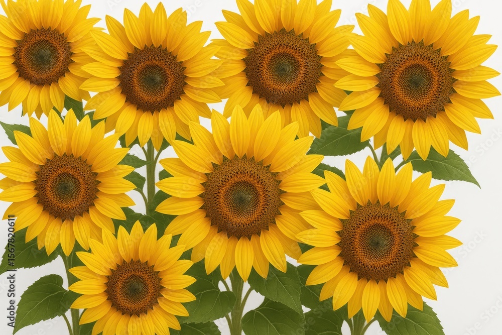 Fototapeta premium Stunning sunflower in full bloom