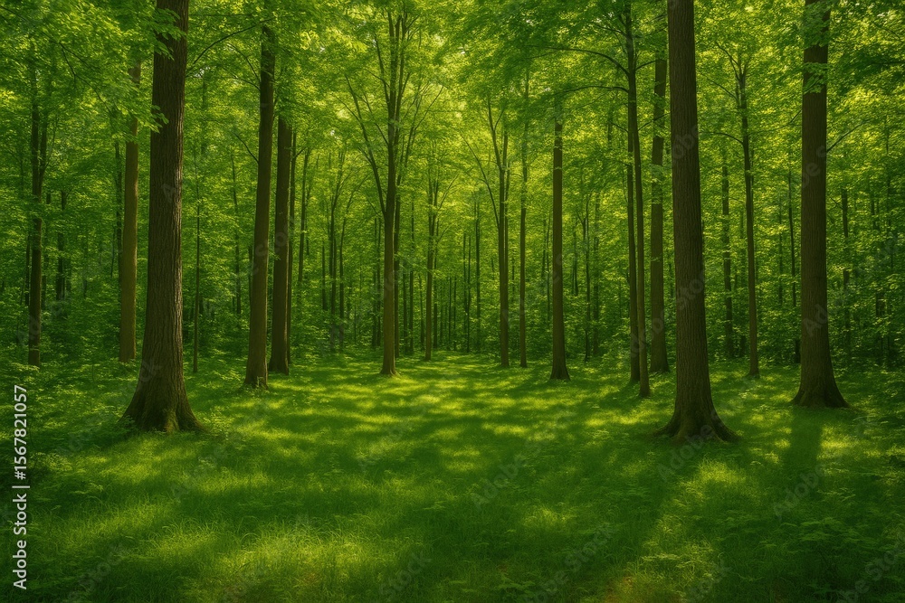 Naklejka premium A stunning woodland scenery