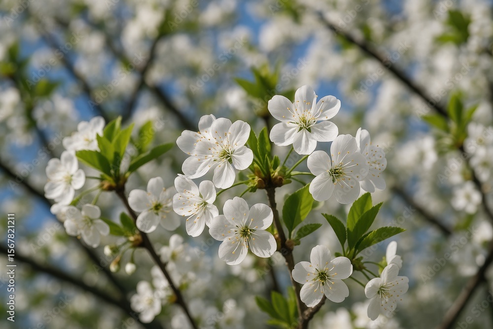 The blossoming of cherry trees The blossoming of cherry trees