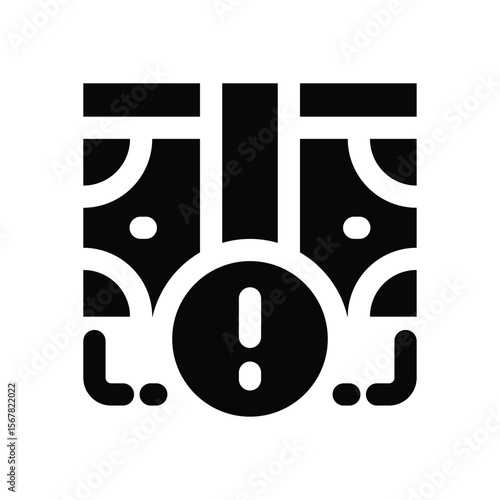 crisis glyph icon. Strong and solid vector icon for websites, mobile interfaces, presentations, and visual branding. High quality and easy to edit.
