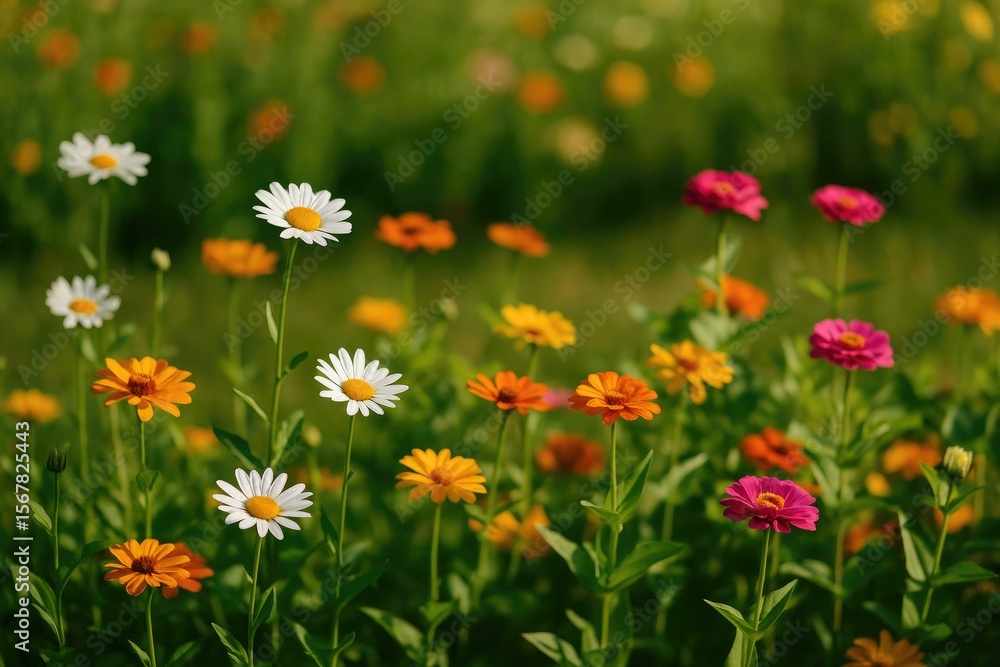 Vivid and lively floral and foliage display Vivid and lively floral and foliage display