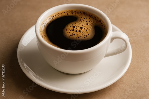 White cup containing American-style coffee