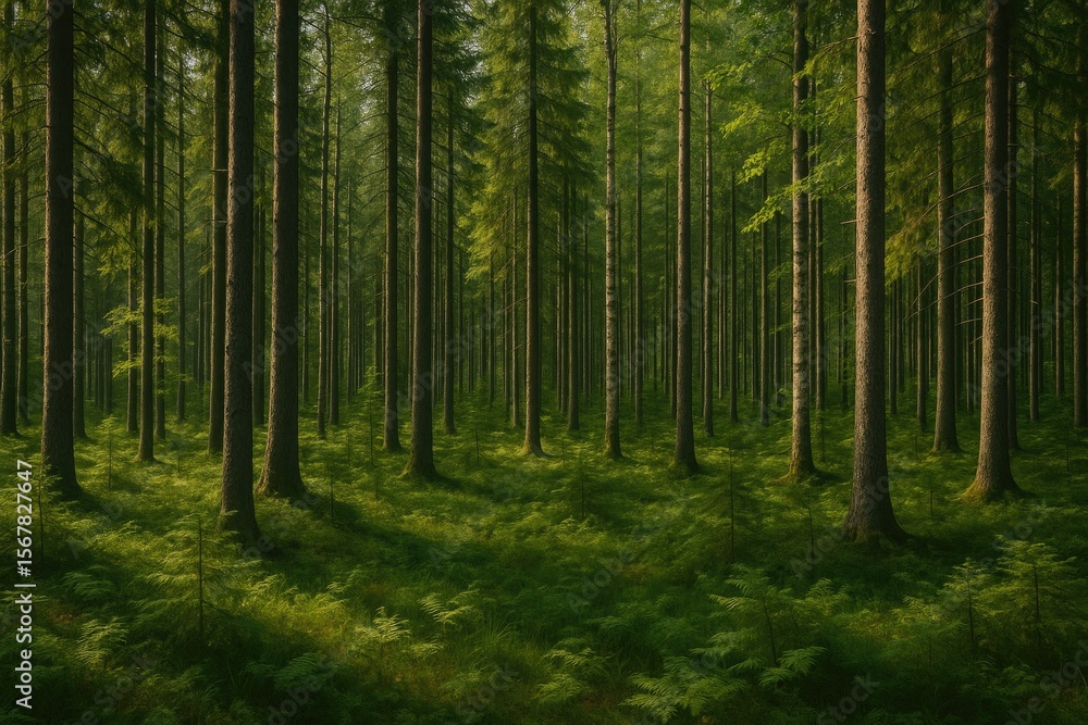 Fototapeta premium Exploring the Hidden Depths of the Boreal Wilderness