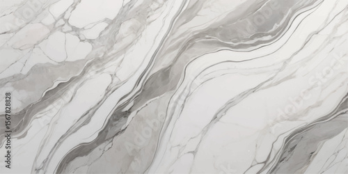 Elegant gray and white marble texture with natural veining isolated on white background