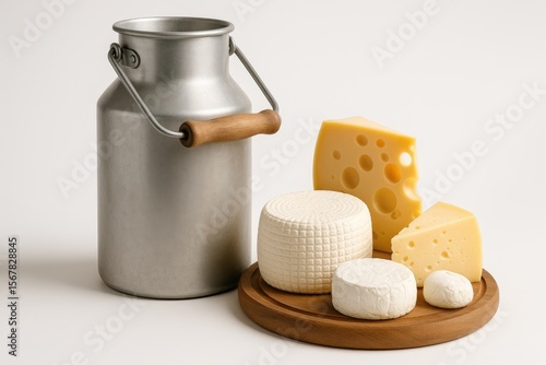 Aluminum can used for storing milk and producing cheese