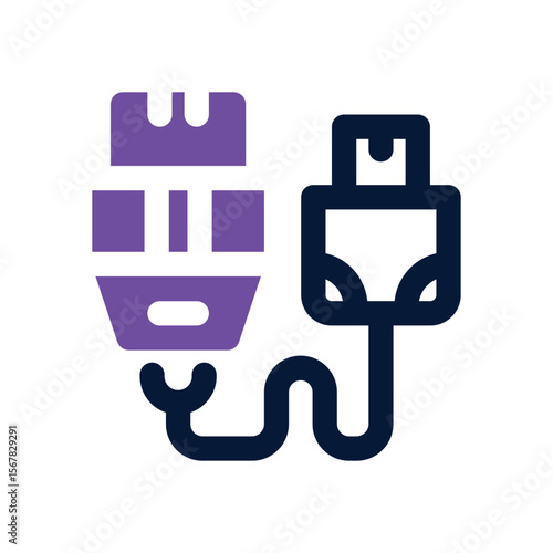 ethernet duotone icon. Sleek and modern vector icon for websites, mobile apps, marketing materials, and corporate design. Fully scalable and ready to use.