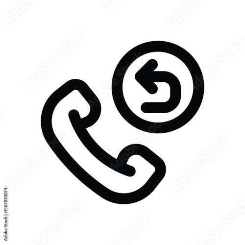 telephone line icon. Clean and minimalist vector icon for websites, mobile apps, presentations, and logos. Fully scalable and customizable for any project.