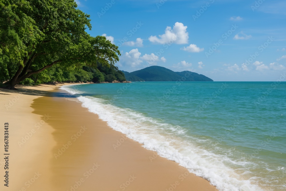 Obraz premium Coastal Scene from an Island Paradise