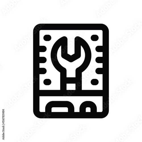 ssd line icon. Clean and minimalist vector icon for websites, mobile apps, presentations, and logos. Fully scalable and customizable for any project.