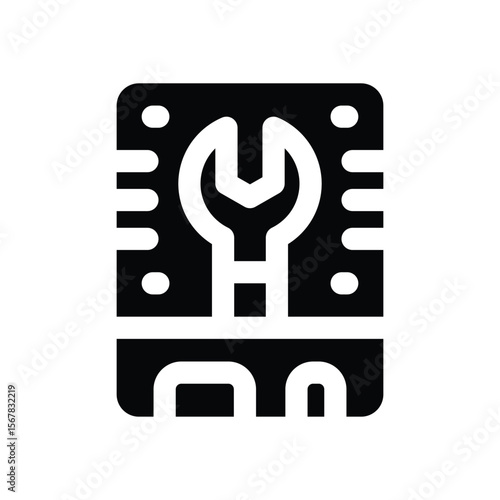 ssd glyph icon. Strong and solid vector icon for websites, mobile interfaces, presentations, and visual branding. High quality and easy to edit.