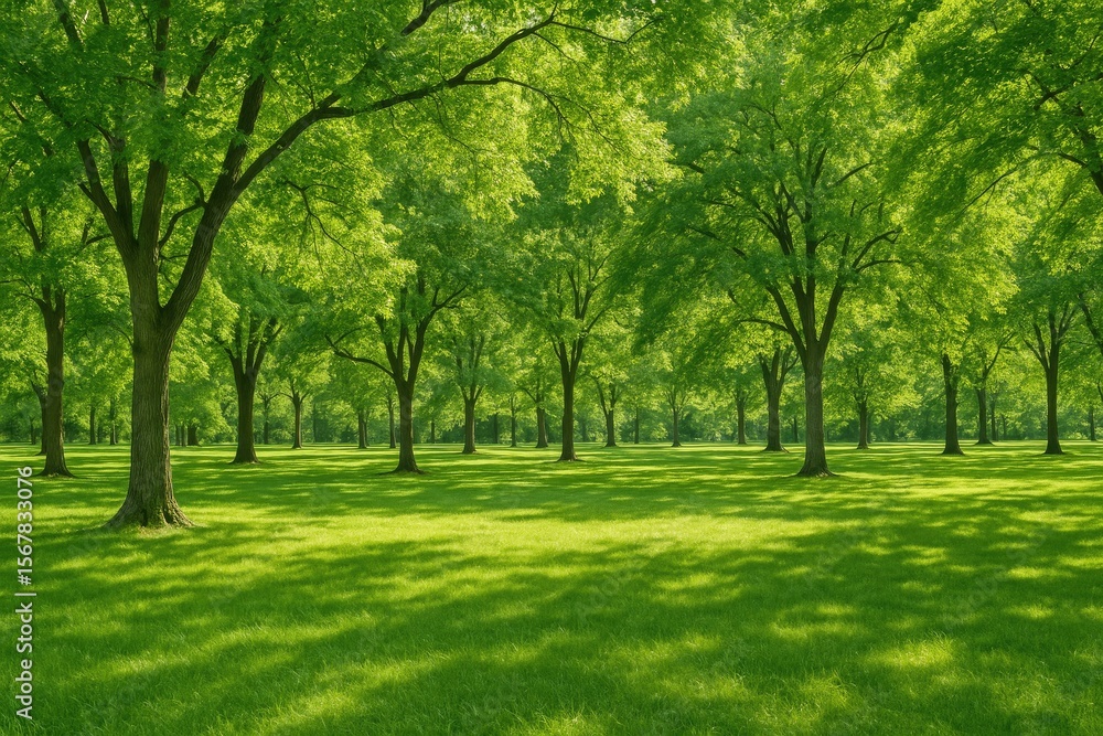 Naklejka premium Stunning outdoor sanctuary teeming with lush foliage