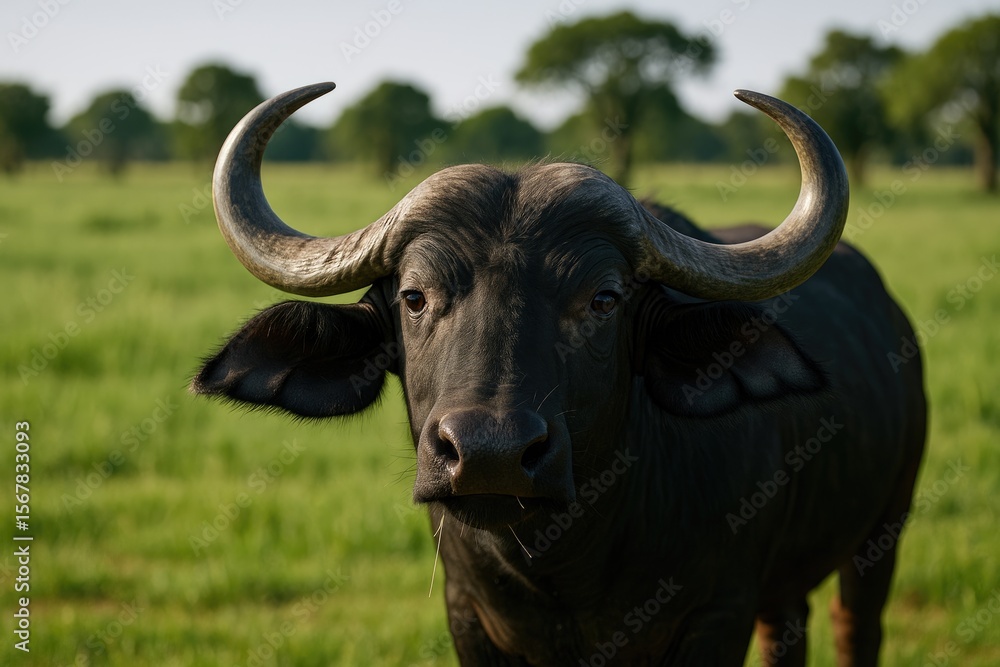 An inquisitive buffalo exploring its surroundings An inquisitive buffalo exploring its surroundings