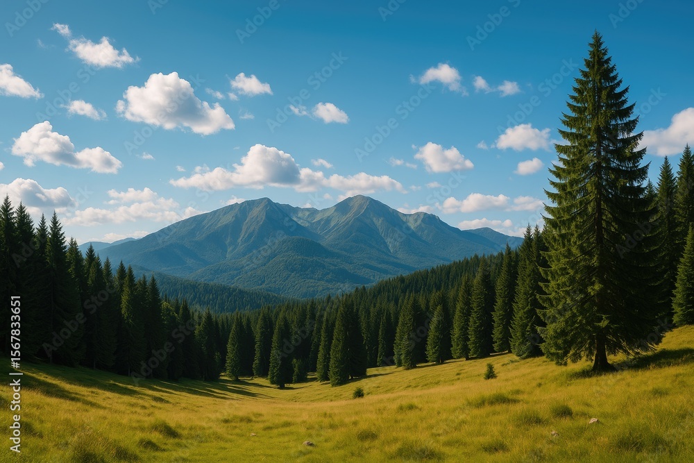Obraz premium Stunning Scenic Views in a European Mountain Town