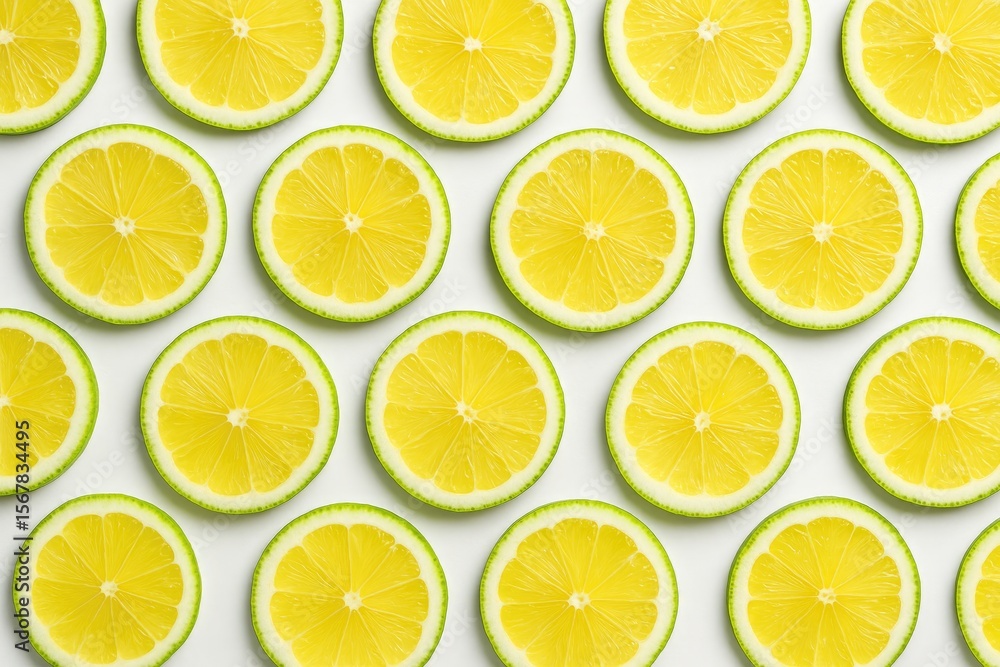 Fototapeta premium Stunning backdrop featuring lemon-themed circles