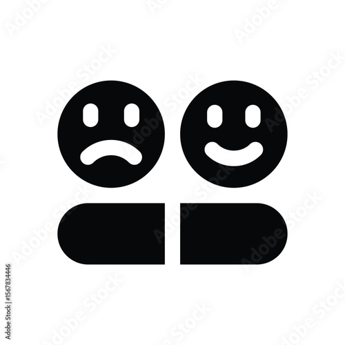 feedback glyph icon. Strong and solid vector icon for websites, mobile interfaces, presentations, and visual branding. High quality and easy to edit.