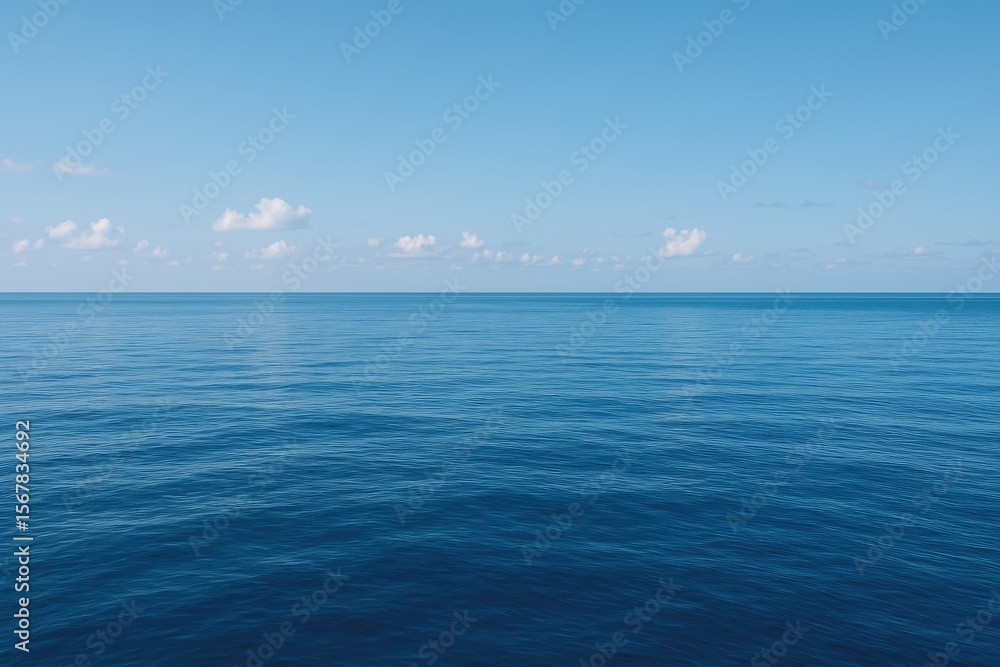 Fototapeta premium Serene ocean view with a peaceful sky in Java