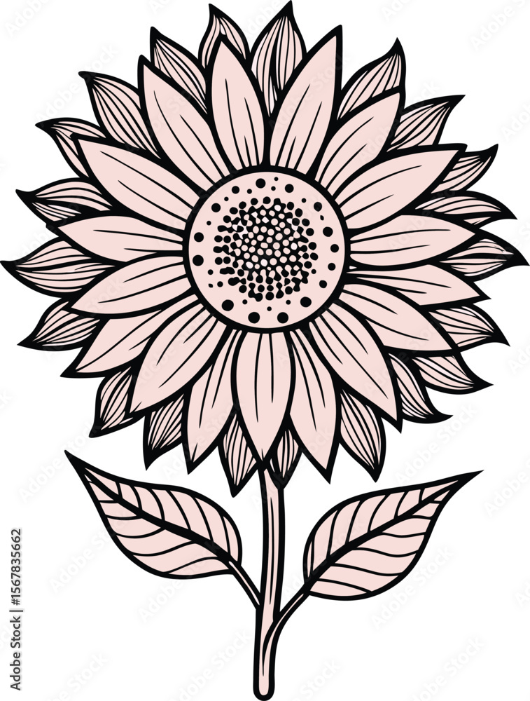 A vibrant collection of stylized sunflower illustration A vibrant collection of stylized sunflower illustration