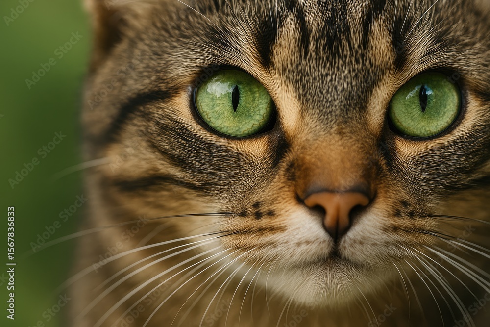Detailed shot of a vibrant green feline eye Detailed shot of a vibrant green feline eye