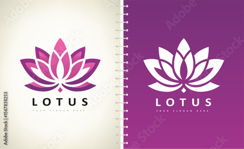 Lotus flower logo vector design