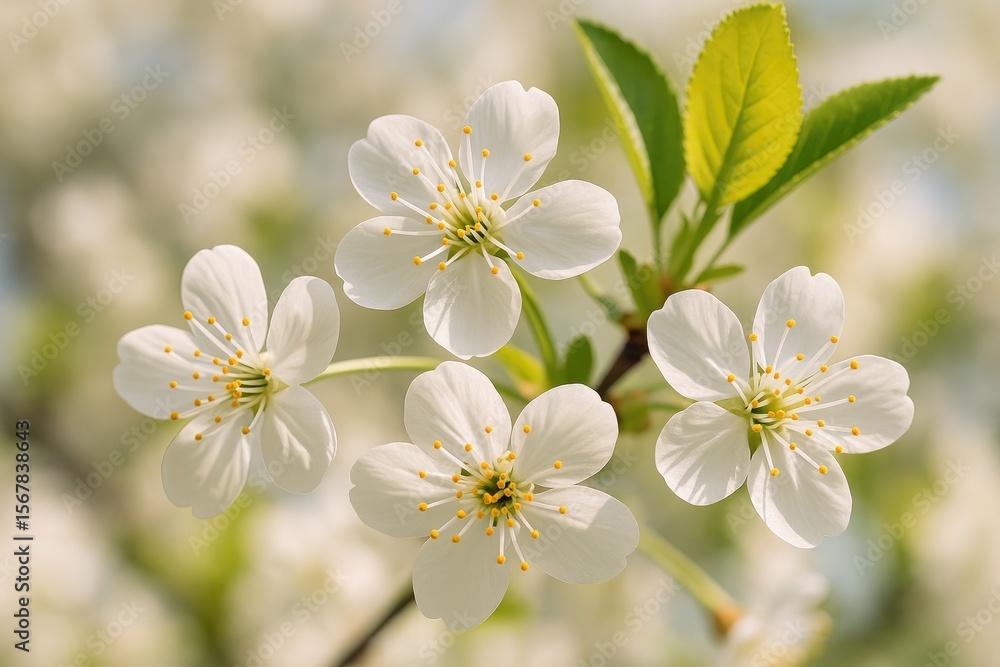 Close-up of delicate cherry blossom flowers Close-up of delicate cherry blossom flowers