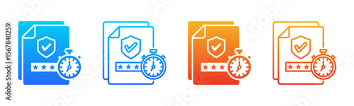 Sla Compliance icon sheet multiple style collection