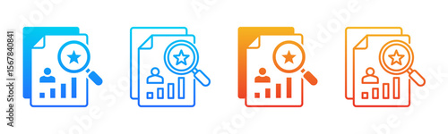 Performance Review icon sheet multiple style collection